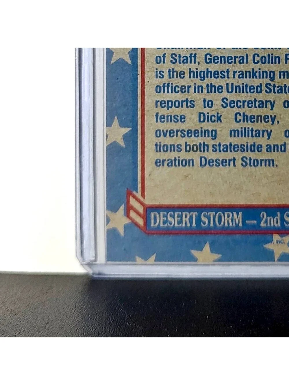 General Powell & Secretary Cheney 1991 Topps Desert Storm #158 - Picture 9 of 10